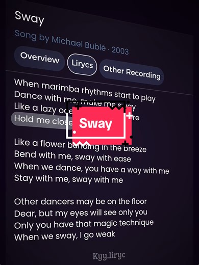 Sway by Michael Bublé: Lyrics and Meaning