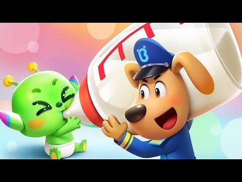 Taking Care of the Baby Alien | Educational Cartoons for Kids | Sheriff Labrador