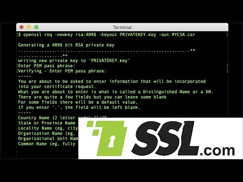 How to Manually Generate a Certificate Signing Request (CSR) Using OpenSSL