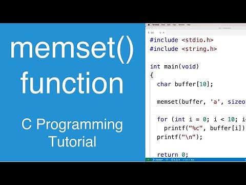 memset() function | C Programming Tutorial