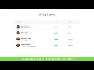 How to create JSON Server and Fetch Data For Front-end