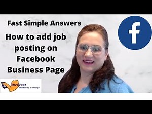 Facebook How to make a job posting on business page