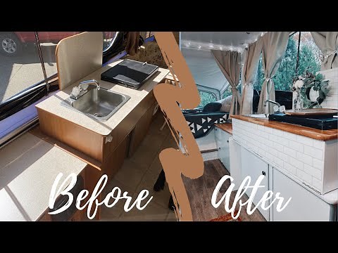 Trailer Renovation on a Budget // Pop Up Camper Remodel Tour!