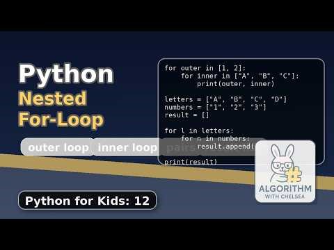 Python Nested For-Loop (Python for Kids 12)