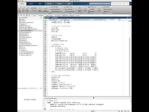 Runge-Kutta solution to a System of ODEs