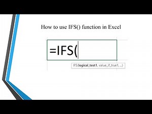 How to use Use Excel IFS Function (Alternate to nested IF ELSE)