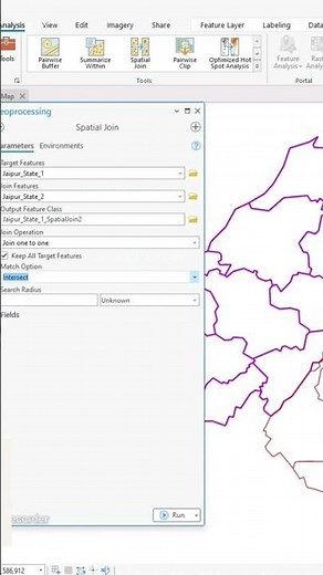 How to use Spatial Join (Analysis) in ArcGIS pro #arcgispro #map