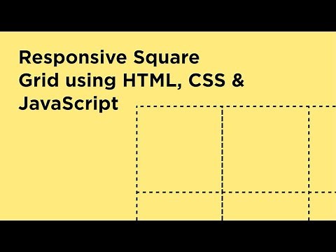 Responsive Square Grid using CSS Grid & JavaScript