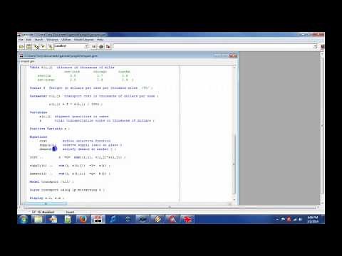 A Brief Introduction to Modeling in GAMS