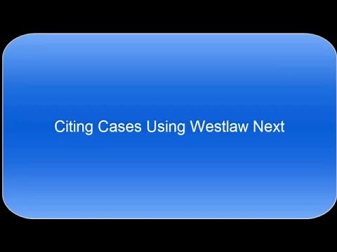 Westlaw Citations