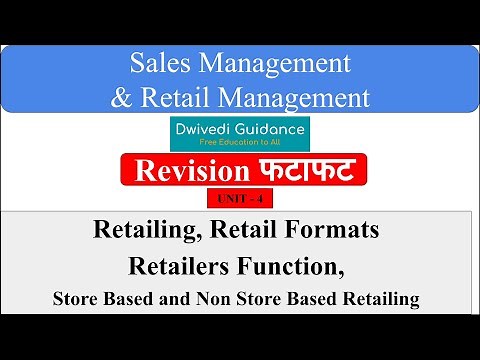Retailing | Type of Retail Store | Retailers Function | Sales and Retail Management,