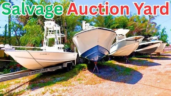 Tons of Salvage Boats! Auction Yard Tour | Harbor Yacht Adventures