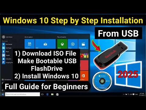 Windows 10 Installation Step by Step 2025 | How to Install Windows 10 From USB - Full Tutorial