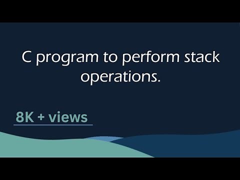 C program to perform stack operations(push, pop, display).