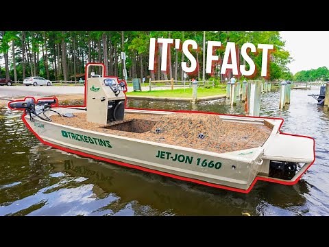 180HP IN A JON BOAT?! Jet Boat Build Walk Through and Water Test