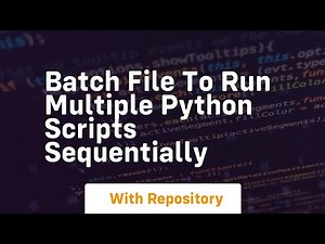 batch file to run multiple python scripts sequentially