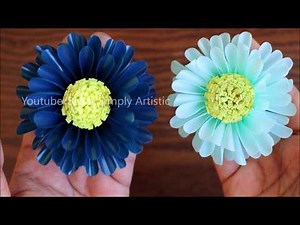 How To Make Flower From Drinking Straw - DIY Plastic Straw Flower - Craft Tutorial