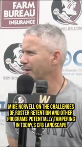 Florida State Seminoles Football Coach Mike Norvell on the challenges of roster retention and other schools potentially tampering in today’s college football landscape #FSU #FloridaState #FSUFootball #Explore #ExplorePage | Florida State Seminoles sports on Warchant.com