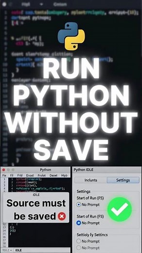 Stop Saving Every Time in Python IDLE! #shorts #python #programming #pythonforbeginners