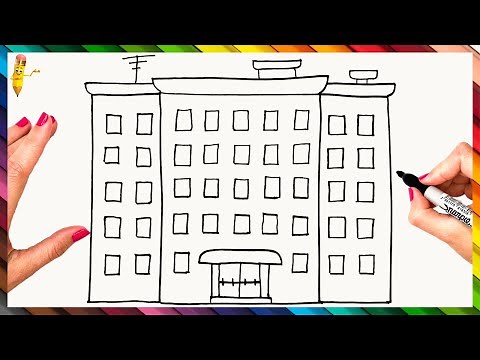 How To Draw A Building Step By Step 🏢 Building Drawing Easy