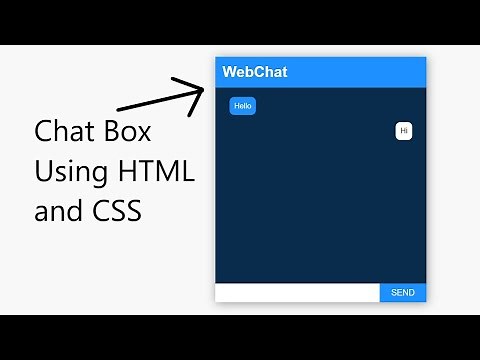 Chat UI design using HTML and CSS