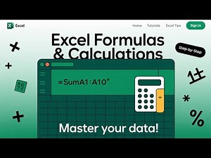 4. Formulas & Calculations in Microsoft Excel |Step-by-Step Tutorial| Excel Complete Beginners Guide
