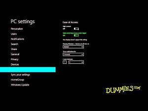 How to Use the Control Panel in Windows 8 For Dummies