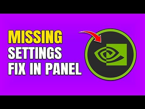 How To Fix NVIDIA Control Panel Display Settings Missing / Not Showing