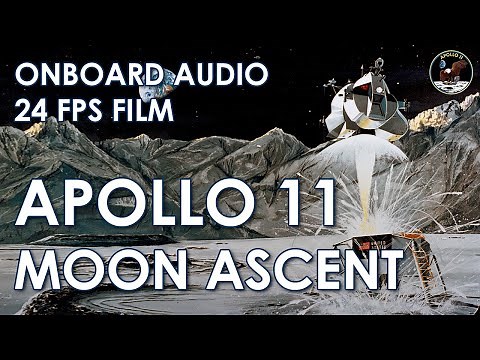 Apollo 11 - Moon Ascent Onboard Audio - 24 fps AI Interpolated - Audio Highlight 5 - Lunar Module