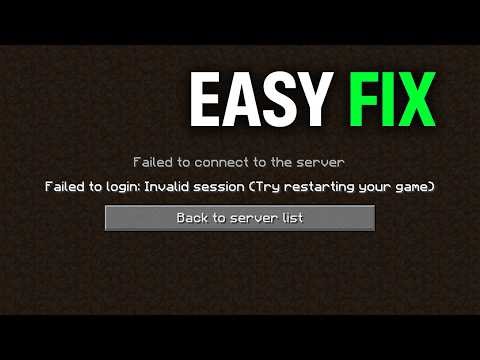 How To Fix Minecraft Failed To Login Invalid Session - Try Restarting Your Game