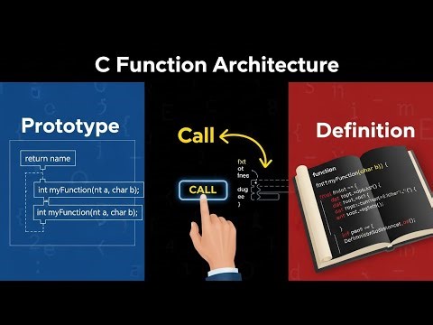 C Function Architecture: Prototype, Call, Definition