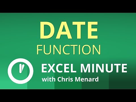 Excel DATE Function One Minute Walkthrough | Excel One Minute Tutorial