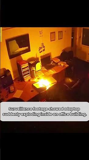 Laptop Explodes and Burns Down Office Building #shorts #shortsfeed #shortvideo