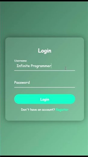 Modern Login Page with HTML & CSS 🔥 | #shorts