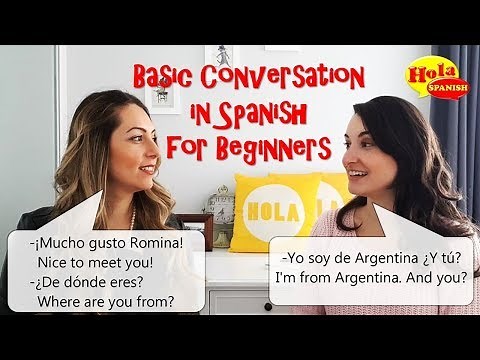 Basic Conversation Practice in Spanish for Beginners | HOLA SPANISH | BRENDA & ROMINA ROMANIELLO