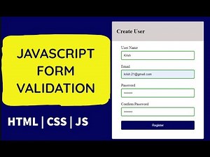JavaScript Client-side Form Validation 2021 | Form Validation in JavaScript