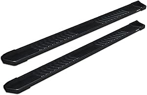 Raptor Series Running Boards Steps 6in OEM Style Black Aluminum Compatible with SuperCrew 15-26 F-150 17-26 F-260/F-350 Super Duty