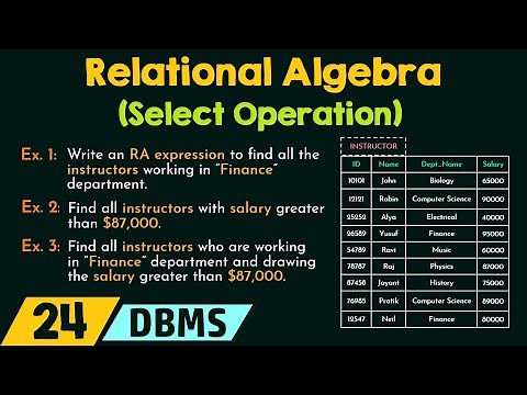Relational Algebra (Select Operation)