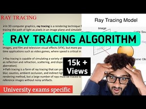 Ray Tracing Algorithm in computer graphics | Lec-55