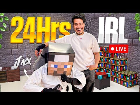 24Hrs IRL MINECRAFT HARDCORE STREAM 😱 | GAMERFLEET