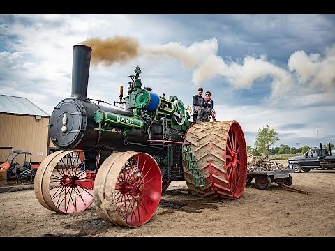 FIRING UP the 150 CASE - The largest steam traction engine in the world prepares for a record pull