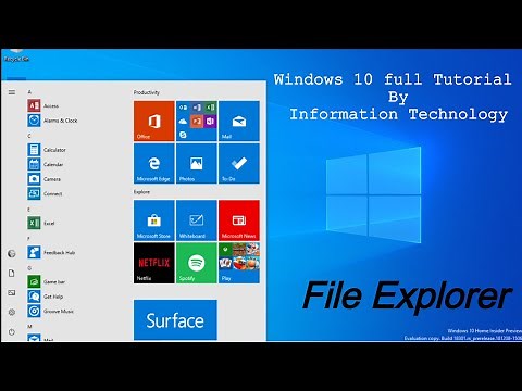 Windows 10 full tutorial part12 (How to Use the File Explorer in windows 10)