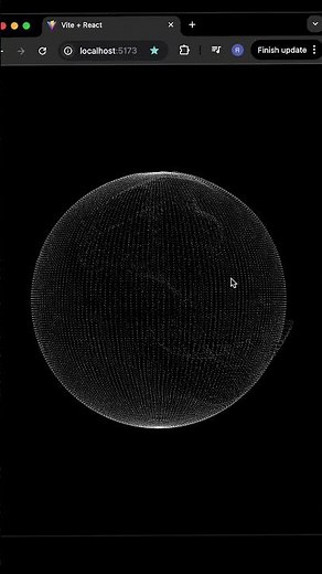 Three.js Animation | Interactive 3D Sphere using Canvas #shorts #javascript #threejs #coding