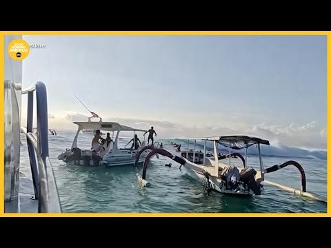 Luxury Yacht Tips Over and Sinks on Maiden Voyage as Crew Jumps Overboard