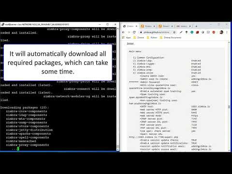 Zimbra 9 Installation Demonstration