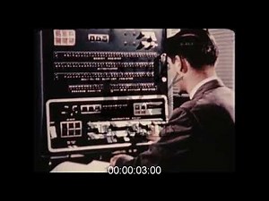Man Operating a Computer, 1950s - Film 1091694