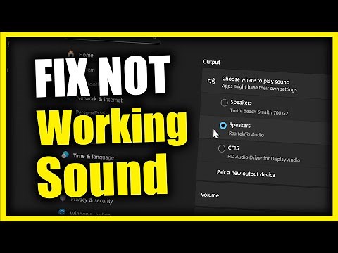 How to Fix your Speaker Audio Not Working on Windows 11 or 10 PC