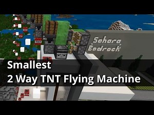 Minecraft Bedrock: Smallest 2 Way TNT Flying Machine Tutorial