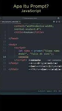 Tutorial JavaScript Dasar – Fungsi Prompt() untuk Input User