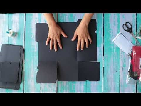 How to make Explosion Box /DIY Explosion box/ Explosion box Tutorial /Black and Red/ Part A